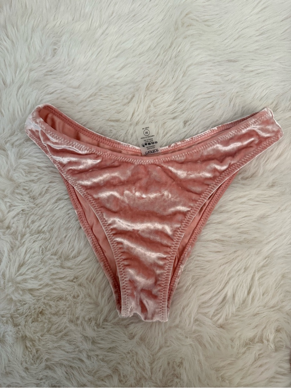 Montce Velvet Bikini Bottoms - Dusty Pink